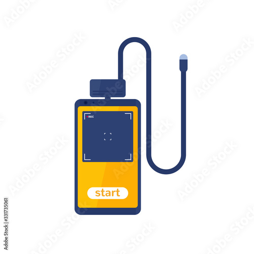 borescope camera for smartphone, vector