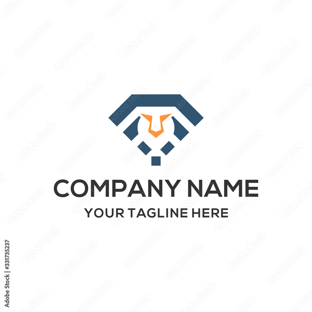 lion wifi logo design vector lion wifi logo design vector