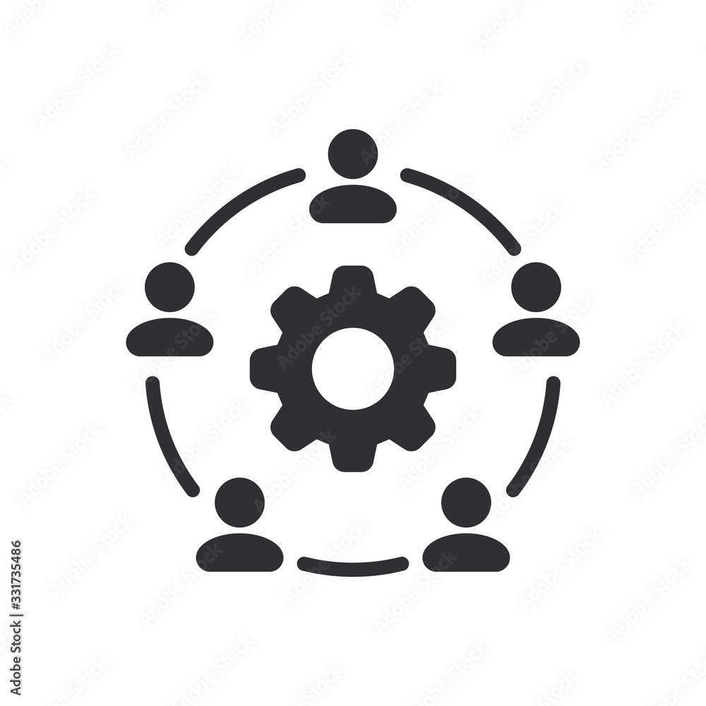 Business communication group discussion icon Business communication group discussion icon