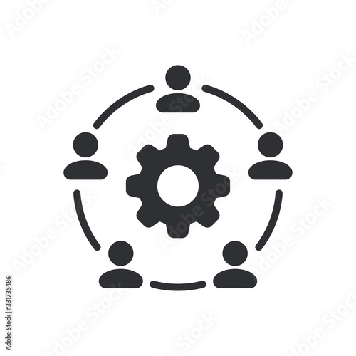 Business communication group discussion icon