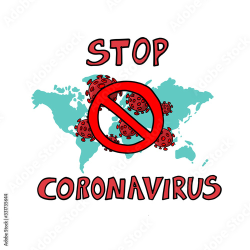 Coronavirus Asian flu ncov over Earth background. Concept of cure search and global world.