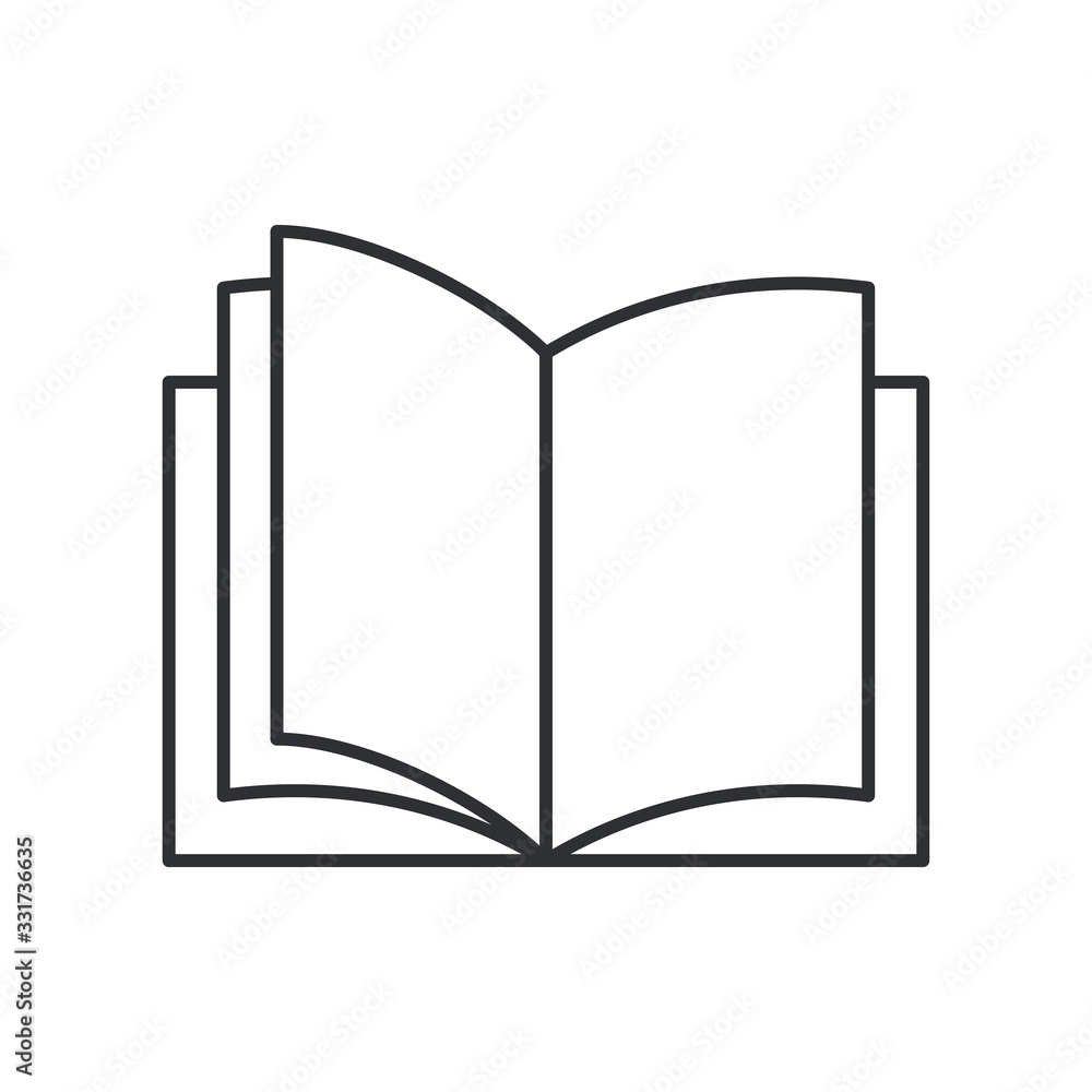 Book icon template. Book symbol vector sign isolated on white background. Book icon template. Book symbol vector sign isolated on white background.