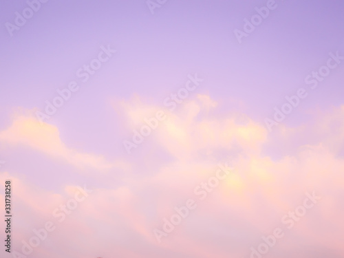 colourful clouds in the evening, warm sunlight.