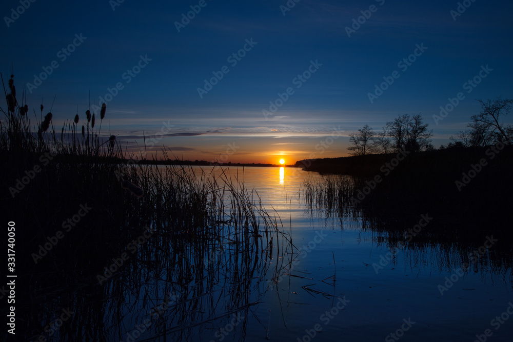 Sunset on the lake 1