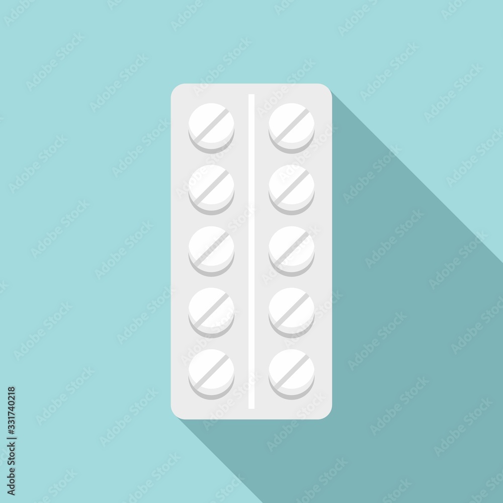 Pills pack icon. Flat illustration of pills pack vector icon for web design Pills pack icon. Flat illustration of pills pack vector icon for web design