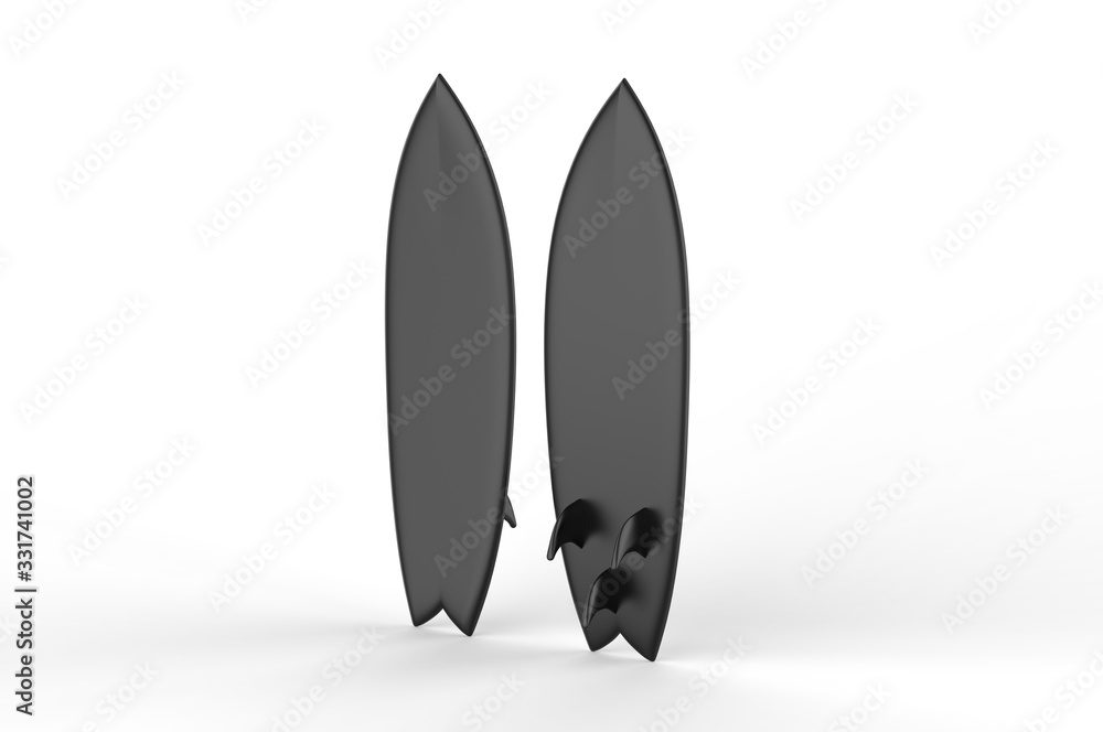 Blank surfboard for mock up and design, 3d render illustration. Blank surfboard for mock up and design, 3d render illustration.