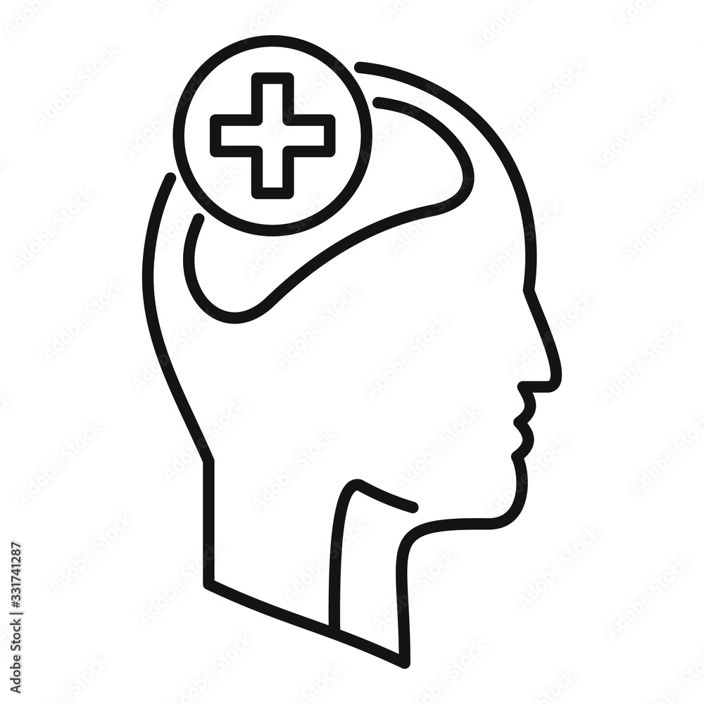 Mental disorder icon. Outline mental disorder vector icon for web design isolated on white background Mental disorder icon. Outline mental disorder vector icon for web design isolated on white background
