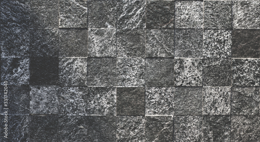 Square colored stone walls,classic tile wall texture for backgrounds and textures