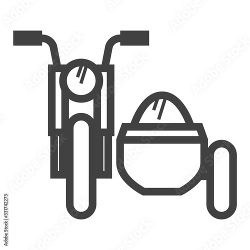 Outline Icon - Military Motorcycle
