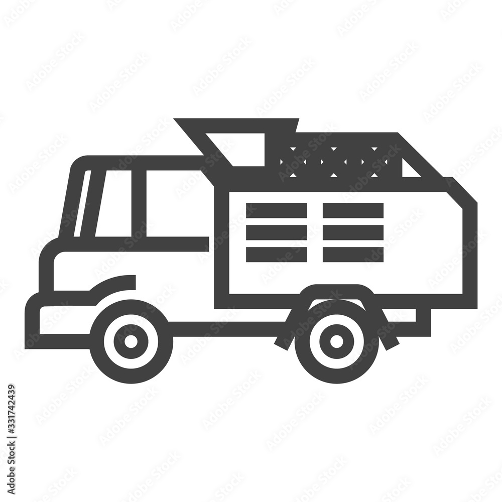 Outline Icon - Fireman truck Outline Icon - Fireman truck
