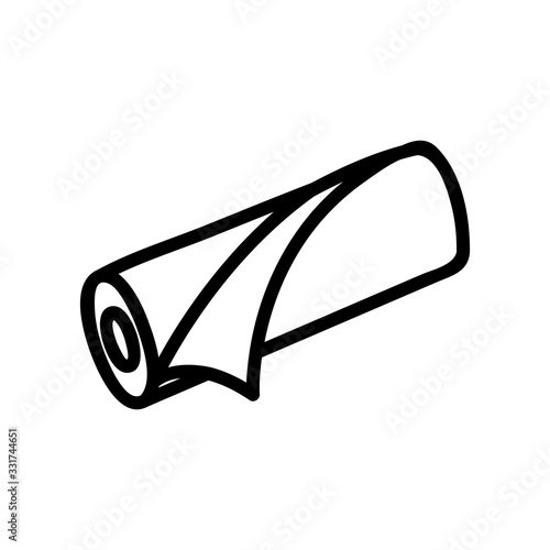 foil in roll icon vector. foil in roll sign. isolated contour symbol illustration