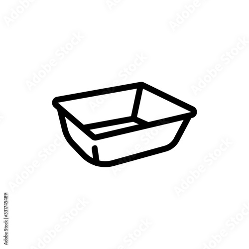 foil dishes icon vector. foil dishes sign. isolated contour symbol illustration