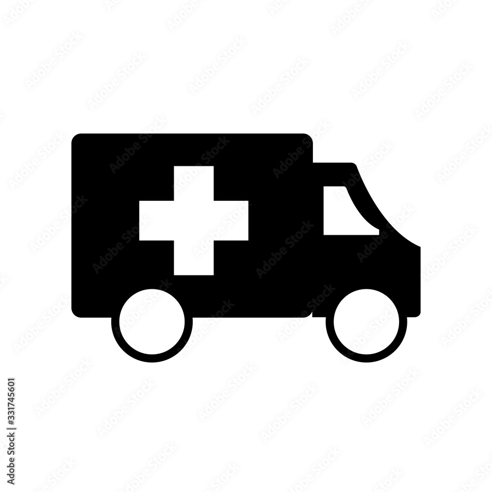 ambulance silhouette style icon vector design ambulance silhouette style icon vector design