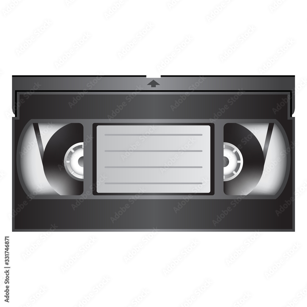 Fototapeta premium VHS video tape cassette in color