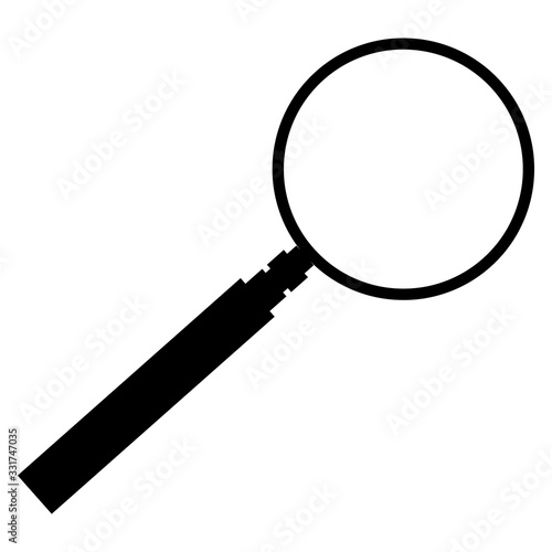 magnifying glass at an angle