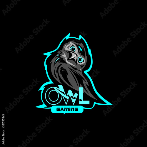 owl gaming mascot logo