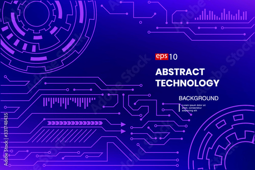 abstract technology background hud style