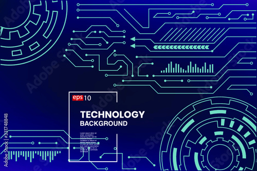abstract technology background hud style