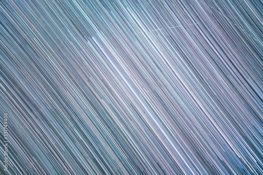 Fototapeta premium Star trails background bent due to Earth's rotation. Concept: galactic, galaxy, modern, teal, purple, yellow, colour, space, futuristic, texture, design, stars, 