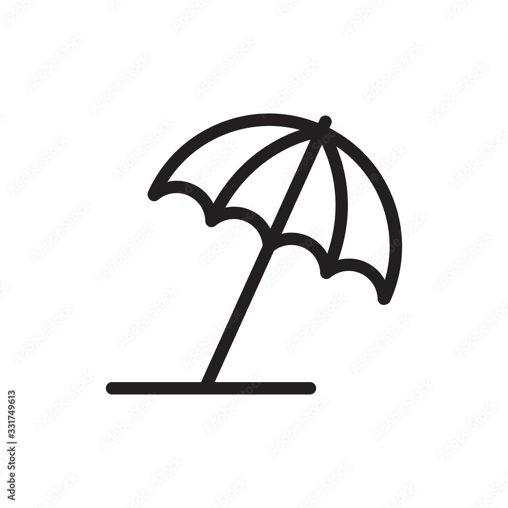 beach umbrella icon in trendy flat style beach umbrella icon in trendy flat style
