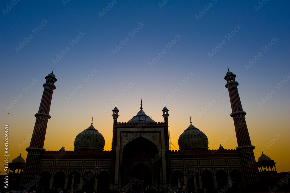 Jama Masjid, largest mosque in Asia-Delhi, India