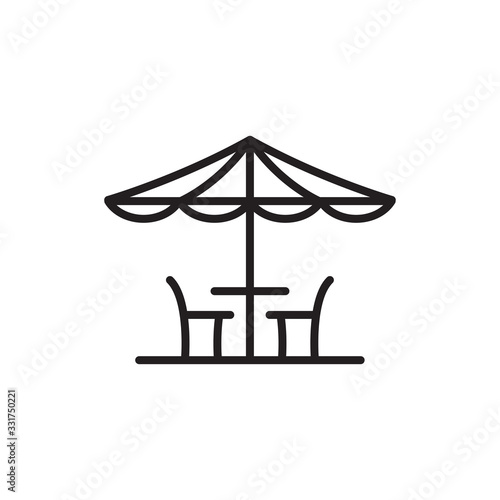cafe umbrella icon in trendy flat style