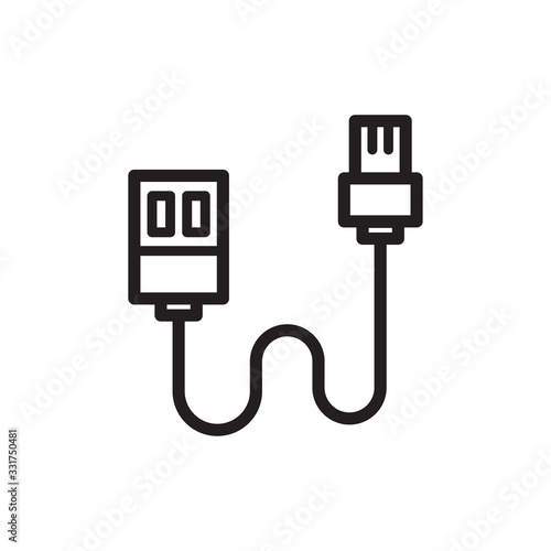 USB vector icon in trendy flat style