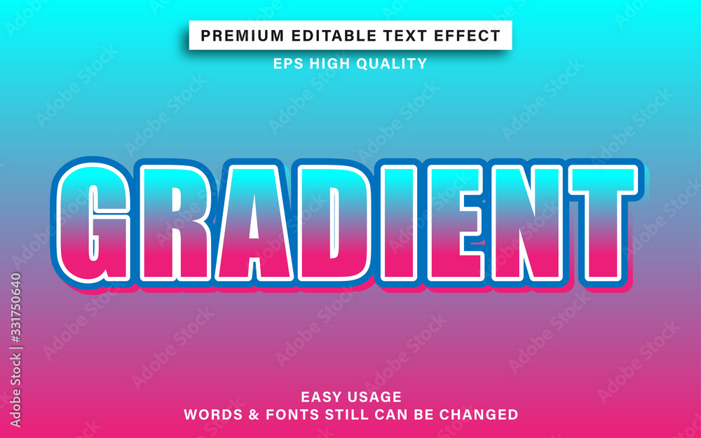 Obraz premium gradient text effect