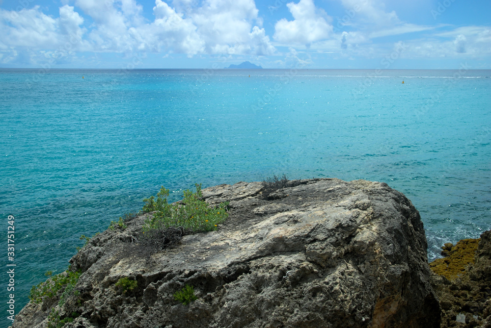 View from Maho Beach on the Caribbean Island of Sint Maarten View from Maho Beach on the Caribbean Island of Sint Maarten