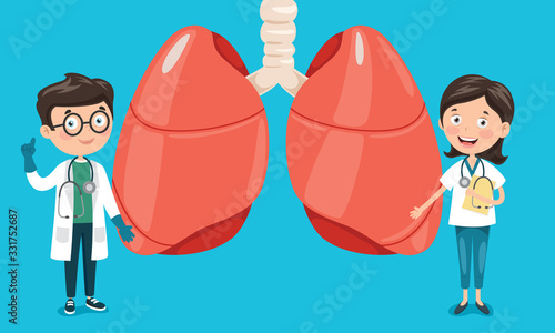 Cartoon Drawing Of Human Lungs