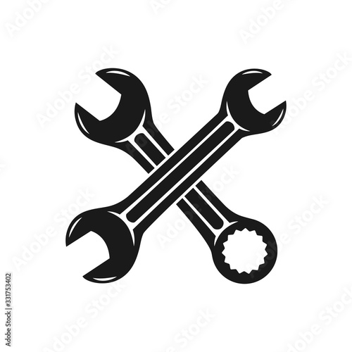 wrench vector icon in trendy flat style photo