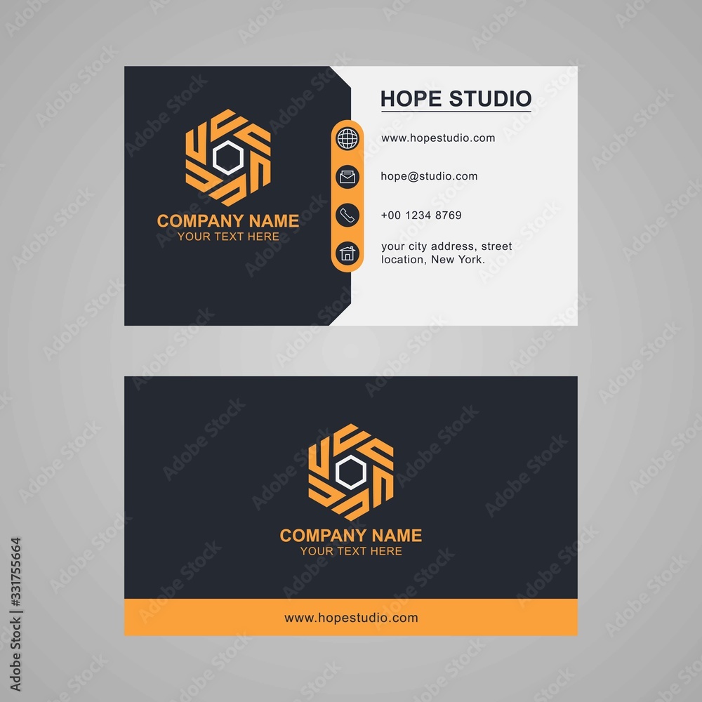 Fototapeta premium simple minimalist business card design illustration