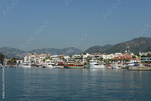 Sea passenger ships at the pier of the city of Marmaris. Turkey