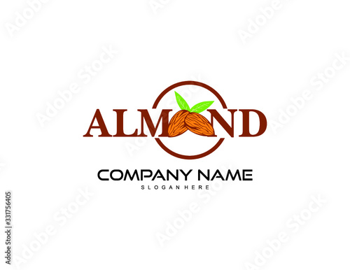 ALMOND Logo design vector
