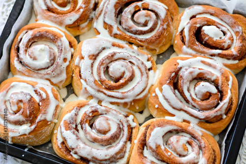 Fresh  homemade Cinnamon rolls or Cinnamon buns