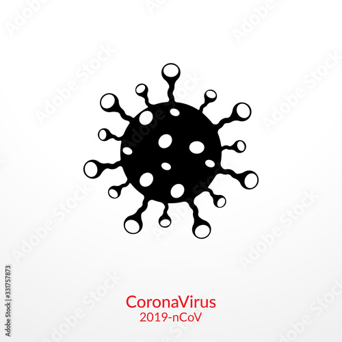Coronavirus disease (COVID-19) Icon Vector Illustration. 2019-nCov / Novel Coronavirus Logo Design Vector Template