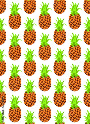Delicious and bright pineapple 