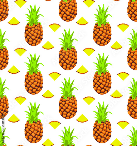 vector pineapple pattern. Can be used in printing house.