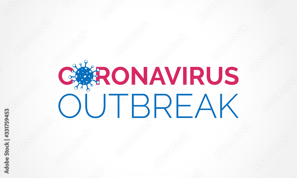 Coronavirus disease (COVID-19) Typography Design. 2019-nCov / Novel Coronavirus Logo Typography Vector Template.