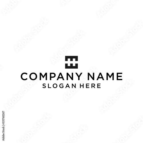 mh logo icon design vector