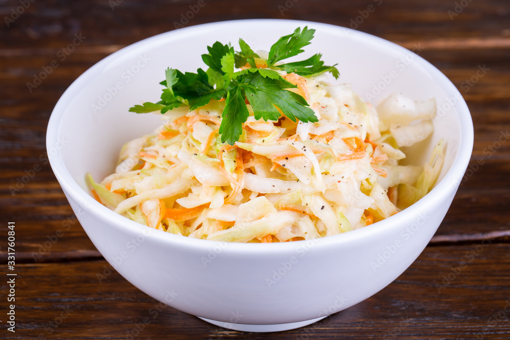 Salted cabbage sliced with black pepper and greens Salted cabbage sliced with black pepper and greens