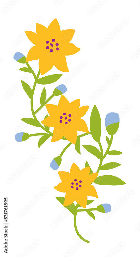 Isolated floral bunch Isolated floral bunch