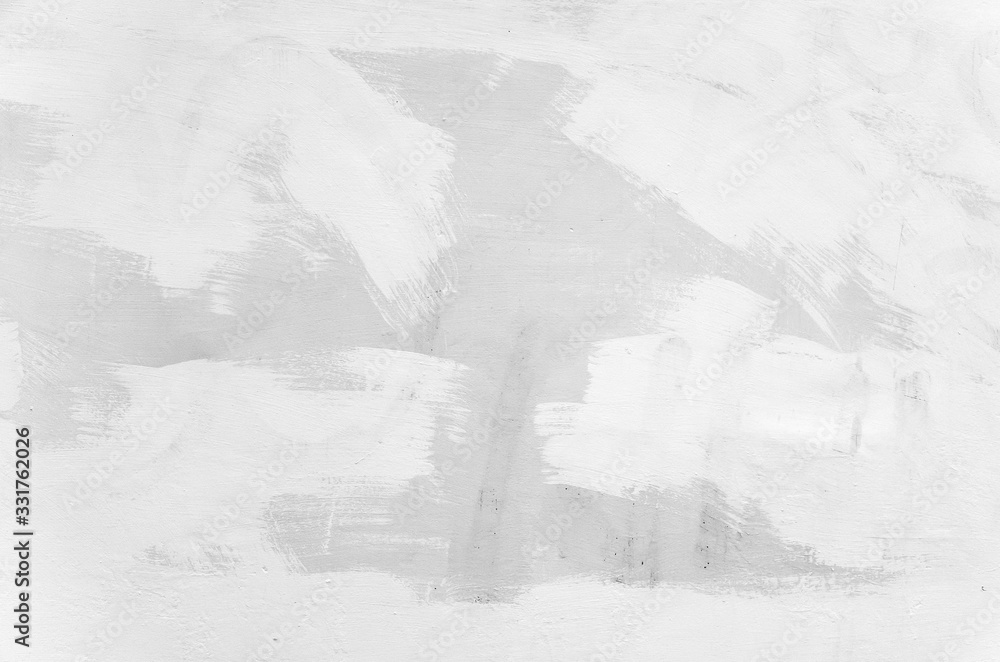 White concrete wall with brush strokes, texture