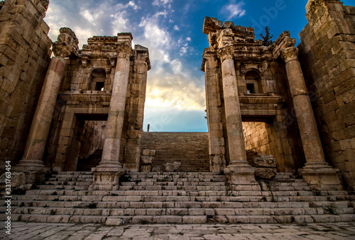 Roman city of Jerash in Jordan  photo