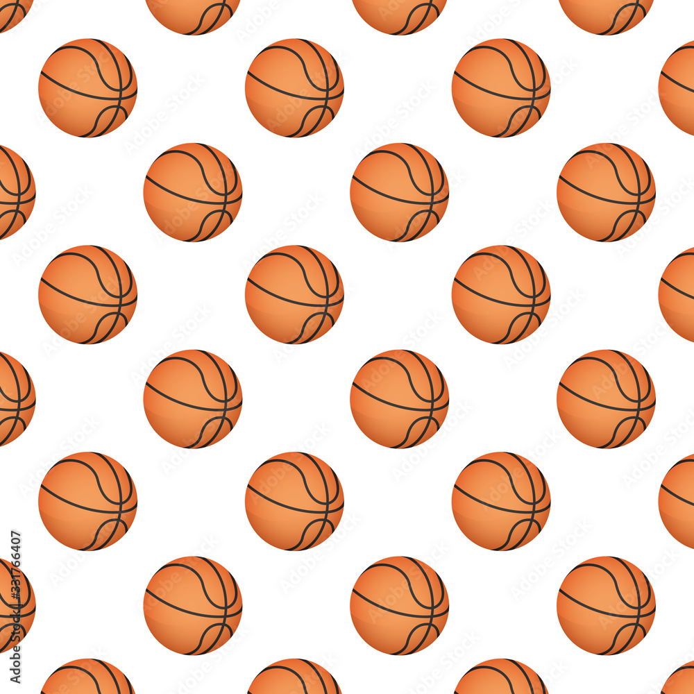 basketball balloons sport equipment pattern