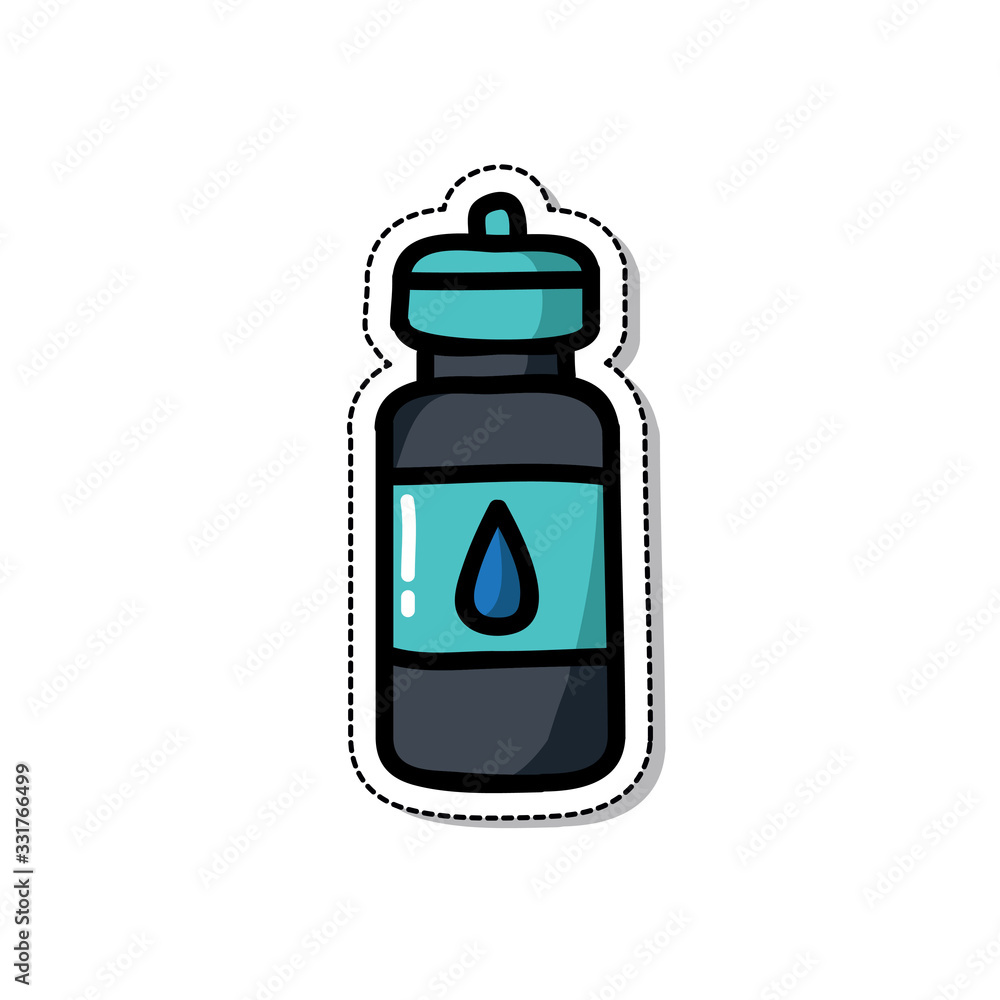 sports water bottle doodle icon, vector illustration sports water bottle doodle icon, vector illustration