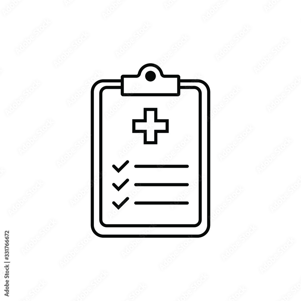 Medical record icon, medical report icon, vector isolated Medical record icon, medical report icon, vector isolated