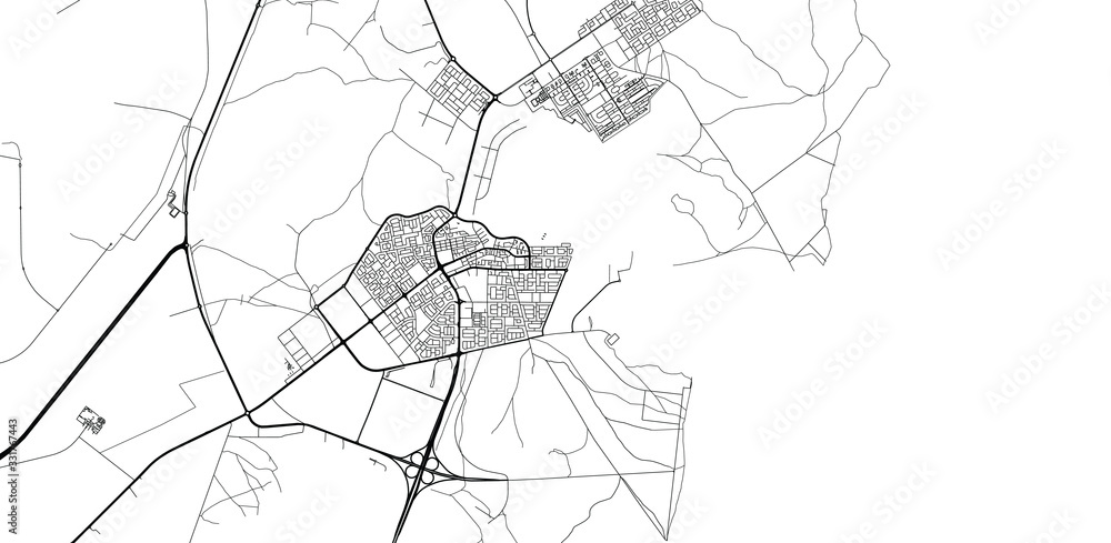 Urban vector city map of Al Khor, Qatar Urban vector city map of Al Khor, Qatar