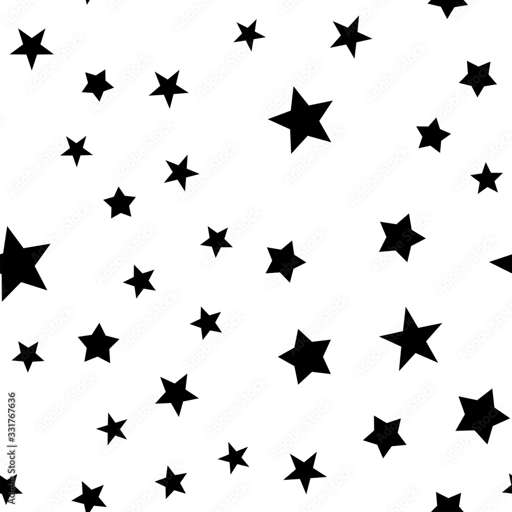 Stars seamless pattern. Star icons texture background.