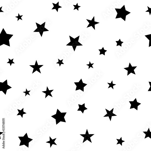Stars seamless pattern. Star icons texture background.
